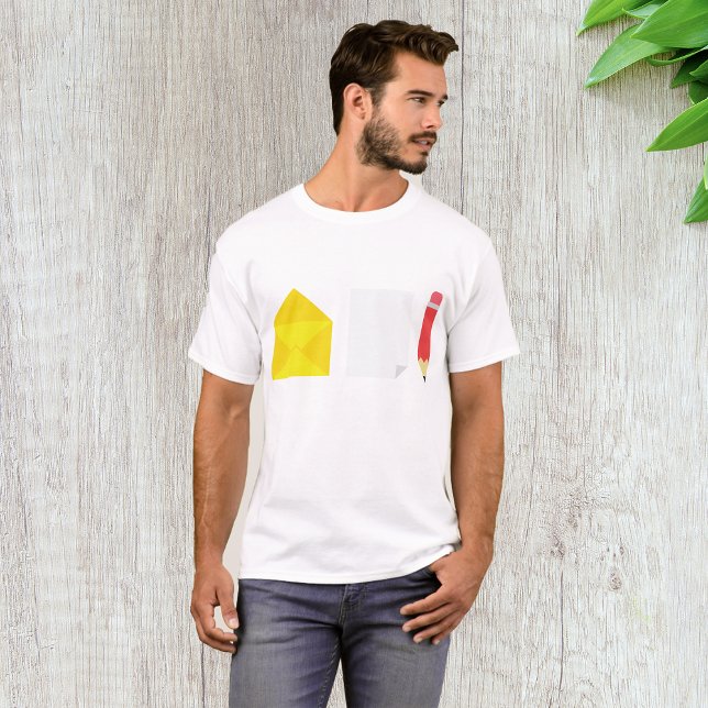 T-shirt Enveloppe Papier Et Mens Crayon (Créateur téléchargé)