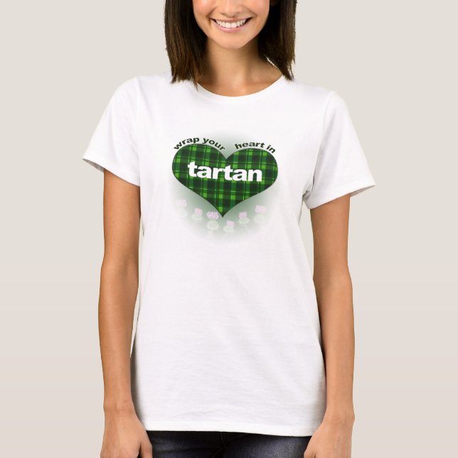 T-shirt Enveloppez votre coeur dans le tartan ! (Devant)