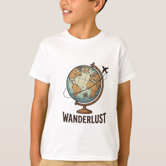 T-shirt Envie d'ailleurs Globe Vintage Avion Voyage