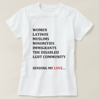T-shirt Envoyant mon amour… (la chemise des femmes)