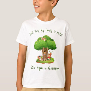 T-shirt Envoyer L'Aide Ma Famille Est Noix