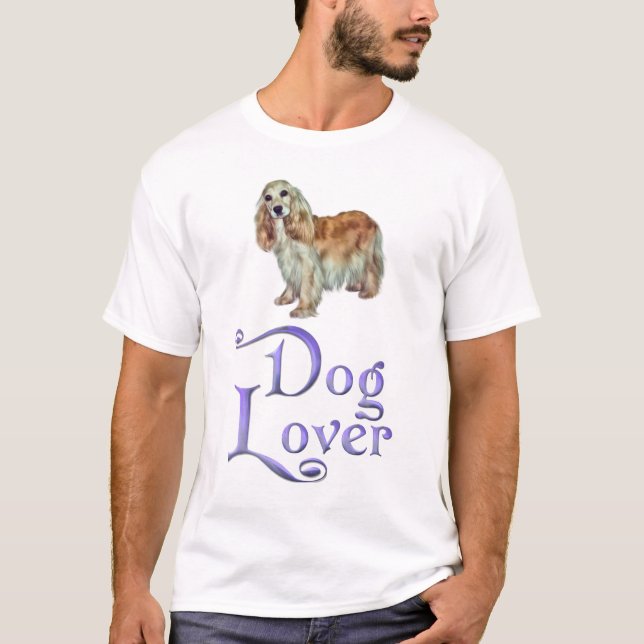 T-shirt Épagneul d'amant-cocker de chien (Devant)