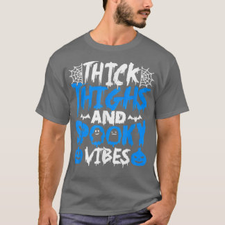 T-shirt Épais Cuirs Et Vibes Éffrayantes Joyeux Ghos D'Hal