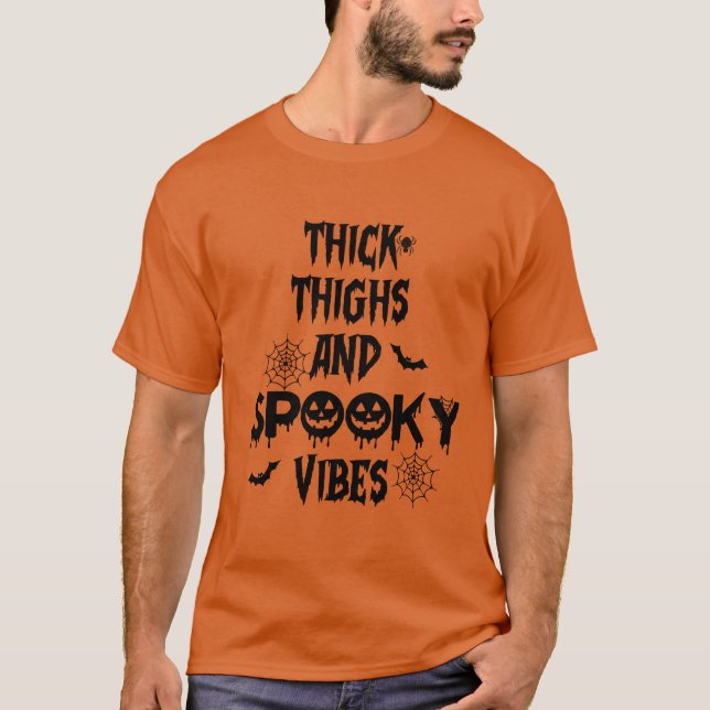 T-shirt Épais Cuisses Et Vibes Éffrayantes (Devant)