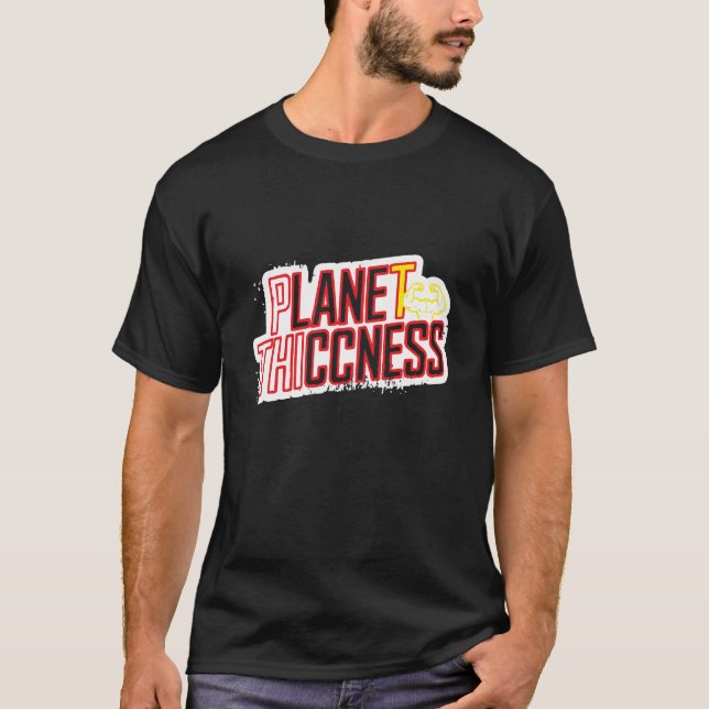 T-shirt Épaisseur de la planète - Gains Galactiques Gym Te (Devant)