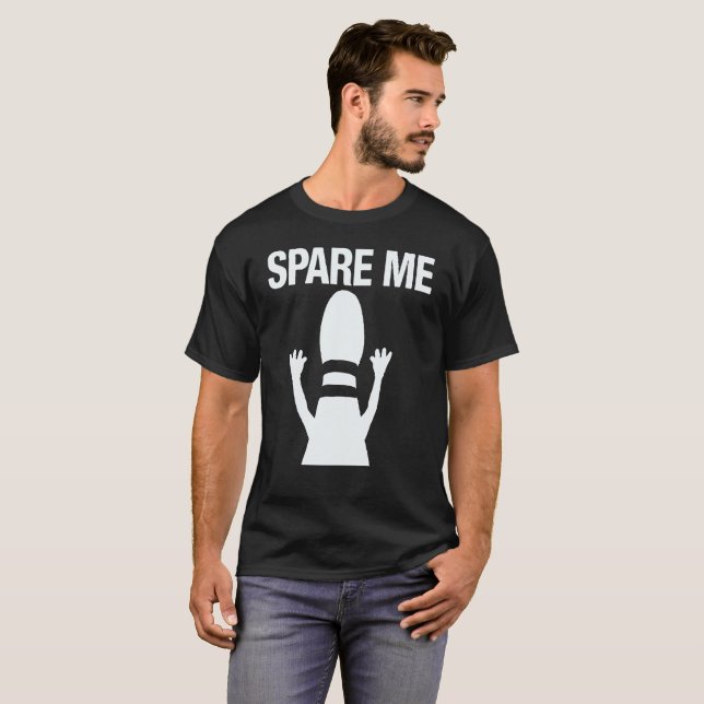 T-shirt Épargnez-moi humour de Pin de bowling (Devant entier)