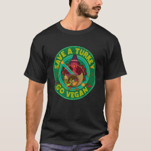 T-shirt Épargnez une dinde, devenez vegan pour thanksgivin