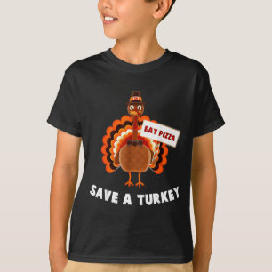 T-shirt Épargnez une dinde mangez de la pizza Thanksgiving