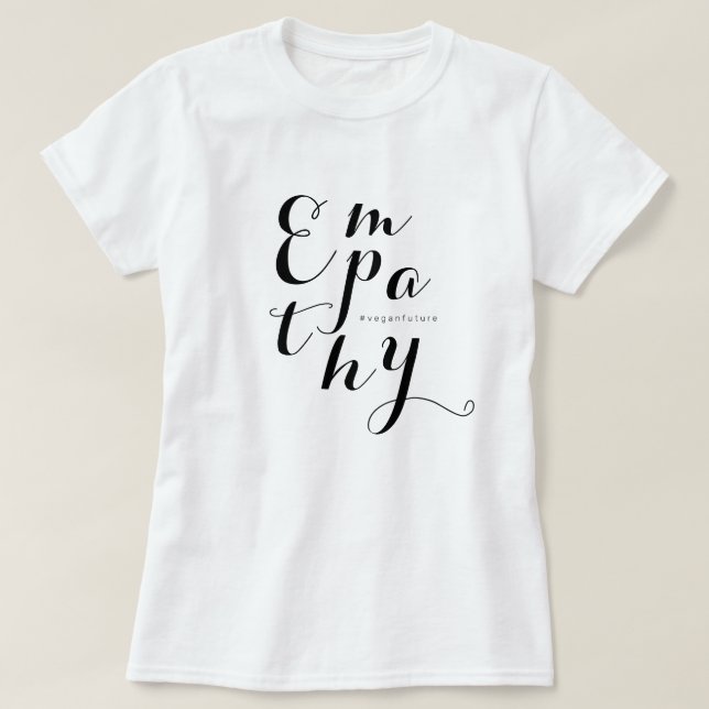 T-shirt ÉPATHIE végétale Script moderne Typographie minima (Design devant)