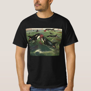 T-shirt Épaulards et Orques, Mammifères Marins Vintage