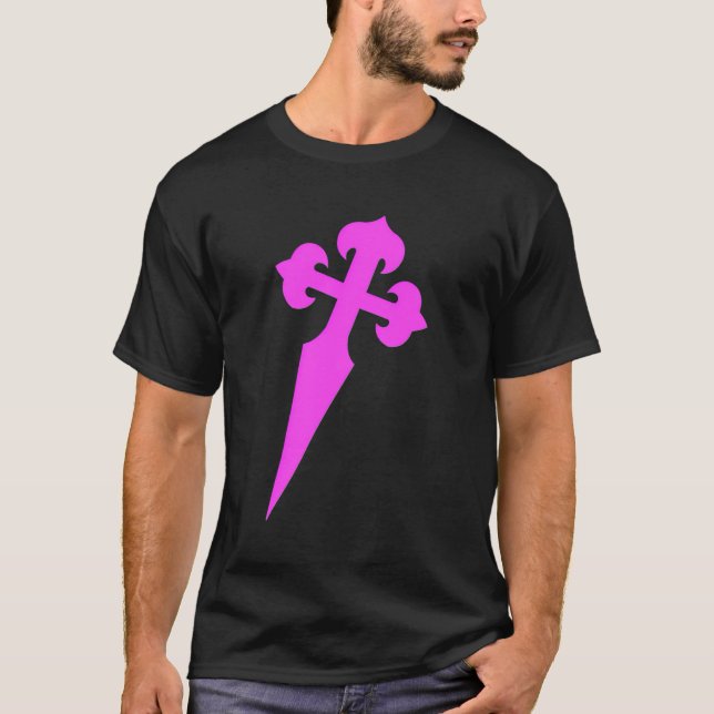 T-shirt Épée rose chaude (Devant)