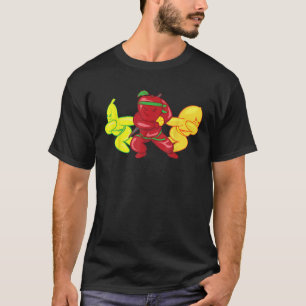 T-shirt Épées Ninja Fruit Vegan Cool Végétal Manger