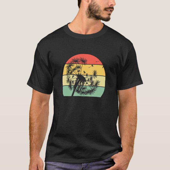 T-shirt Éperons d'herbe sauvage de fleur de Dandelion (Devant)