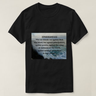 T-shirt EPH 6:12 Flesh & Blood Bible Citation Eau Paysage