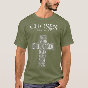 T-shirt Éphésiens choisis 135 avec collage de mots crois