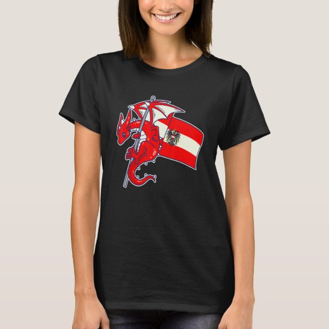 T-shirt Epic Austrian Dragon  Proud Austria Flag (Devant)
