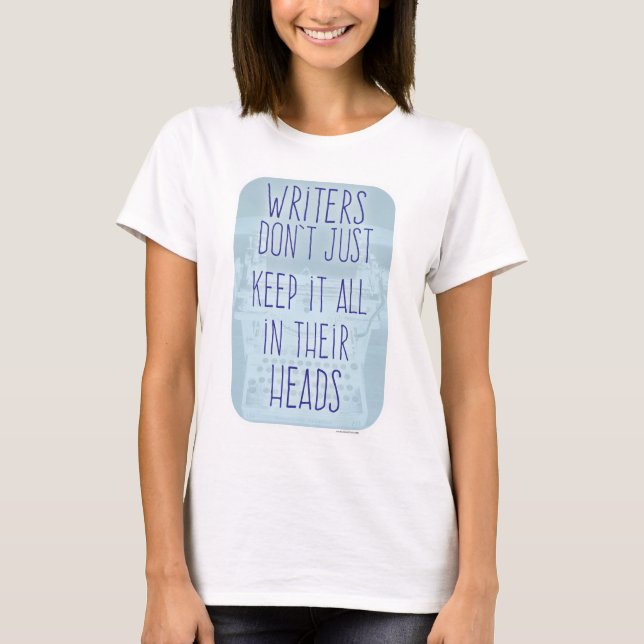 T-shirt Epic Blue Writers Cerveau dire pour les auteurs (Devant)