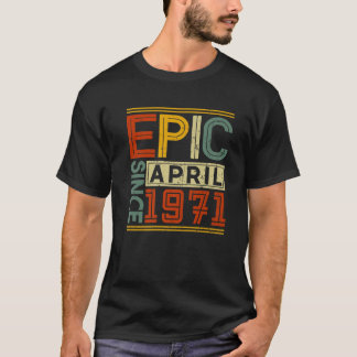 T-shirt Epic Depuis Avril 1971 Hommes Vintages Femmes 51E 