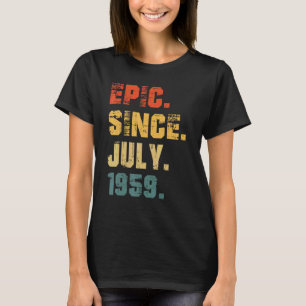 T-shirt Epic depuis juillet 1959 63ème anniversaire 63 ans