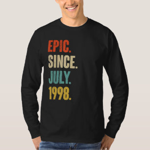 T-shirt Epic Depuis Juillet 1998 24 Ancien Cadeau 24e anni