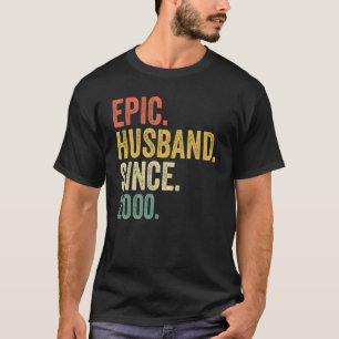 T-shirt Epic Husband Since 2000 23 Years 23rd Wedding Anni