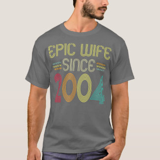 T-shirt Epic Wife Since 2004 Her 18th Wedding Anniversary
