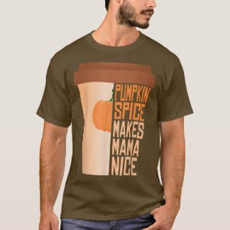 T-shirt Épice à tarte Citrouille femme automne printemps a