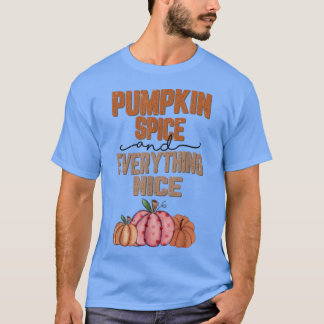 T-shirt Épice citrouille Et Tout Nice Automne Feuilles Vib