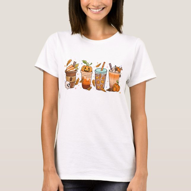 T-shirt Épice citrouille Latte automne (Devant)