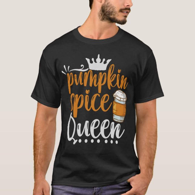T-shirt Épice citrouille Queen Funny Thanksgiving Fall Cad (Devant)