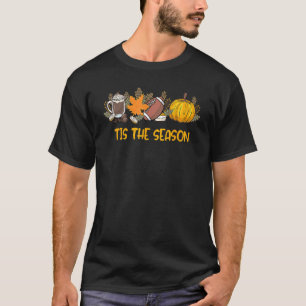 T-shirt Épice de citrouille Football C'est la saison d'aut