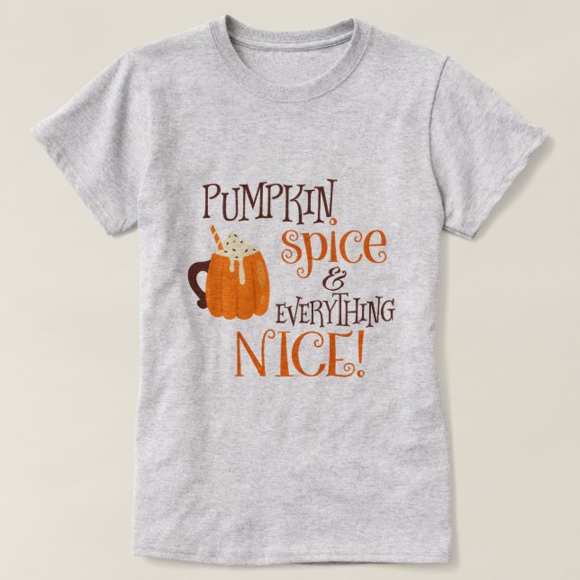 T-shirt Épice et tout de citrouille bonnes (Design devant)