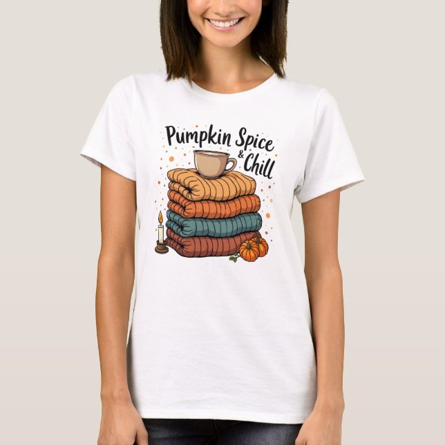 T-shirt Épices citrouilles et frissons - couvertures douil (Devant)