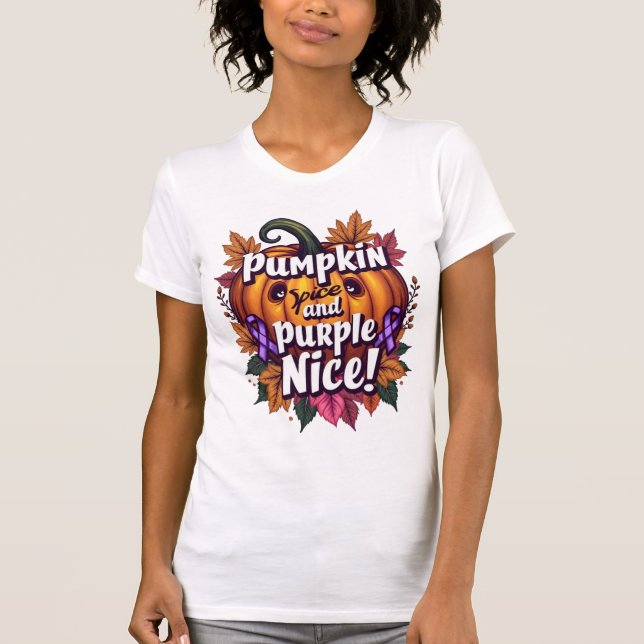 T-shirt Épices citrouilles et pourpre Nice : Funny Fall Aw (Devant)