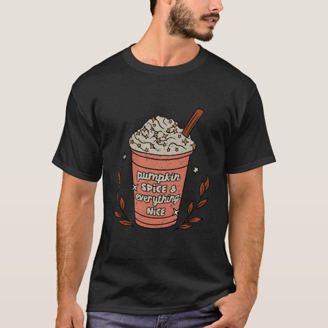 T-shirt Épices citrouilles Et Tout Le Beau Café Automne Au (Devant)