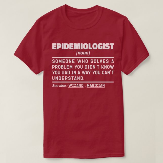 T-shirt Épidémiologiste Noun Epidémiologie amusante Étudia (Design devant)