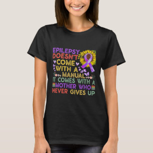 T-shirt Epilepsie conscience tournesol guerrier pourpre vi