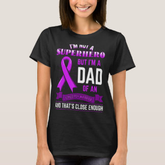 T-shirt Epilepsie Guerrier Epileptique Jour Purple Ribbon 