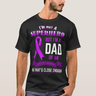 T-shirt Epilepsie Guerrier Epileptique Jour Purple Ribbon 