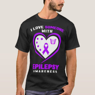 T-shirt Epilepsie - J'Aime Quelqu'Un Avec Sensibilisation 