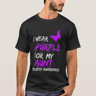 T-shirt Epilepsie Je Porte Du Purple Pour Ma Tante Ribbon