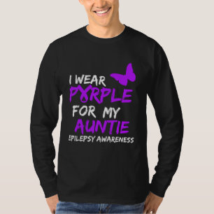 T-shirt Epilepsie Je Porte Du Violet Pour Ma Tante Ruban