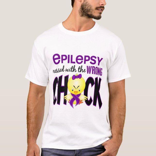 T-shirt Épilepsie salie avec le poussin faux (Devant)