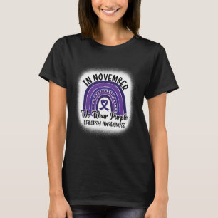 T-shirt Epilepsie Sensibilisation Bleu Arc-en-ciel Violet