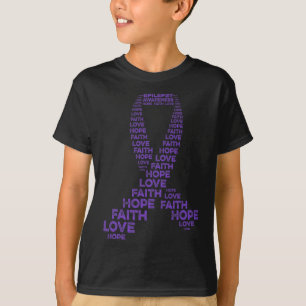 T-shirt Epilepsie Sensibilisation Espoir Foi Amour Violet 