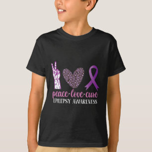 T-shirt Epilepsie Sensibilisation Ruban Paix Amour Cure