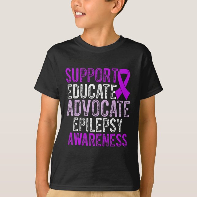T-shirt Epilepsy Awareness Epileptic Warrior Survivor 10  (Devant)