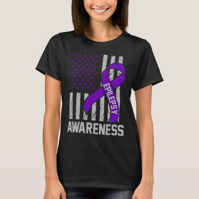 T-shirt Epilepsy Awareness Epileptic Warrior Survivor 19  (Devant)