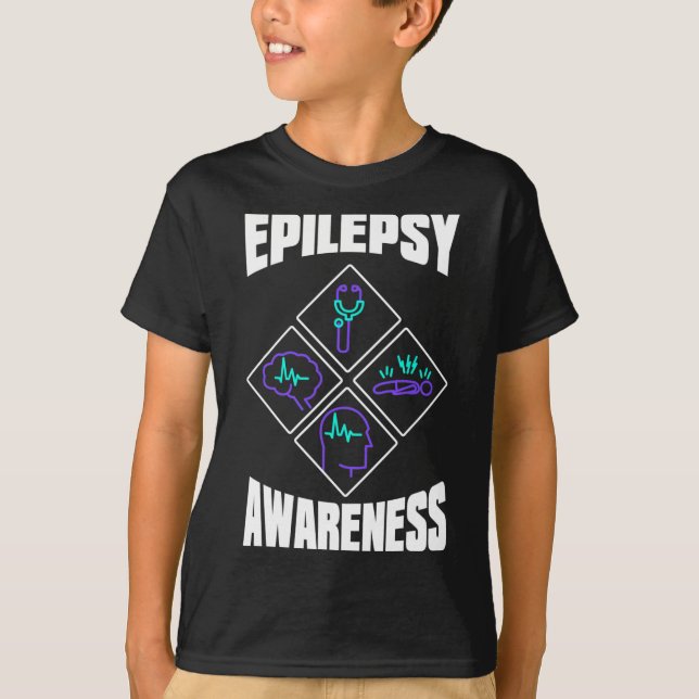 T-shirt Epilepsy Awareness Specialize Epileptic Warrior Su (Devant)