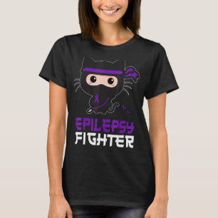 T-shirt Epilepsy Fighter Ninja Kitty Chat Épileptique Awar